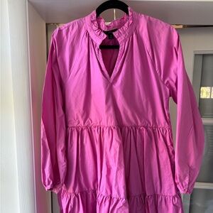 J. Crew Pink Long Sleeve Dress